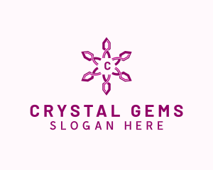 Flower Crystal Ornament logo design