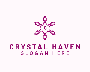 Flower Crystal Ornament logo design