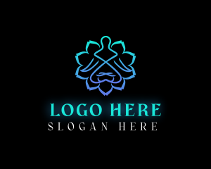 Person - Wellness Lotus Yoga logo design