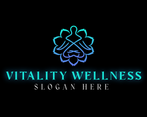 Wellness Lotus Yoga logo design