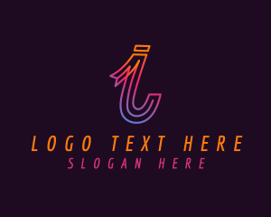 Application - Modern Digital Letter I logo design