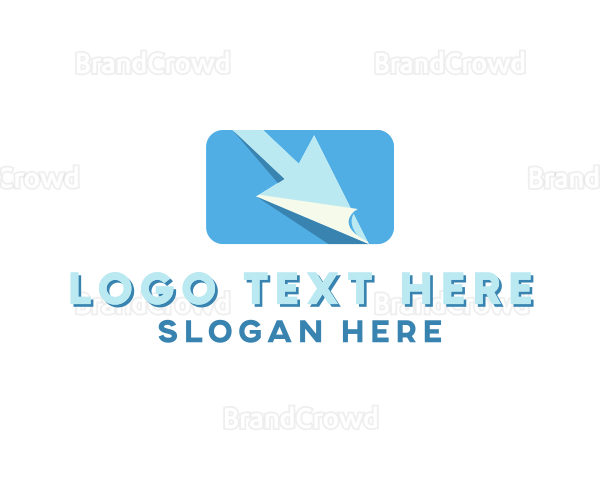 Blue Paper Cursor Logo