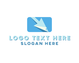 Click - Blue Paper Cursor logo design