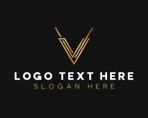 Luxury Modern  Letter V logo design