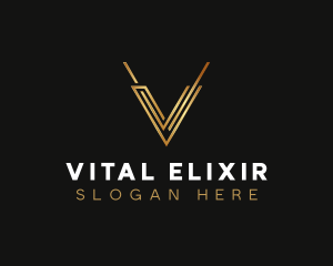 Luxury Modern  Letter V logo design