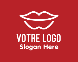 Esthecian - Minimalist Lip Outline logo design