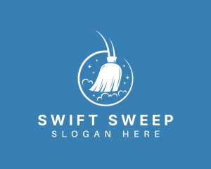 Housekeeping Sweep Broom logo design