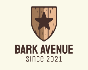 Bark - Star Wood Shield logo design