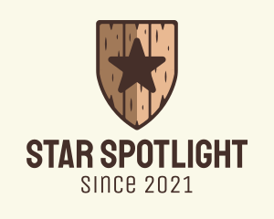 Star Wood Shield  logo design