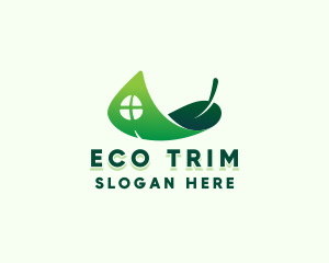 Eco Leaf Home logo design