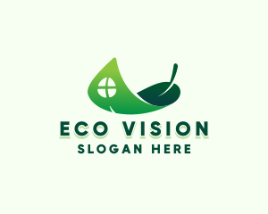 Eco Leaf Home logo design