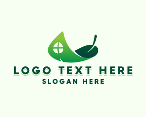 Shelter - Eco Leaf Home logo design