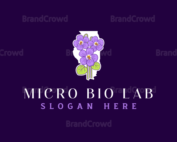 Illinois Violet Flower Logo