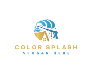 Premium Pressure Wash Housekeeping logo design