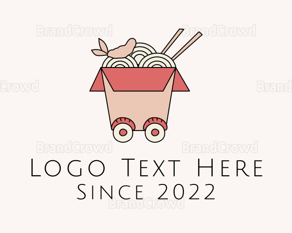 Chinese Noodles Food Cart Logo