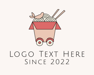 Korean - Chinese Noodles Food Cart logo design