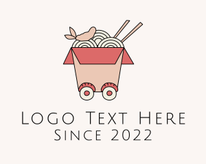 Take Out - Chinese Noodles Food Cart logo design