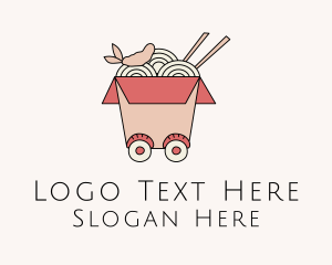 Chinese Noodles Food Cart  Logo