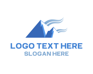 Outdoor - Blue Mountain Swoosh logo design