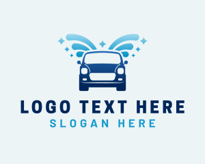 Gradient Wings Car Wash logo design