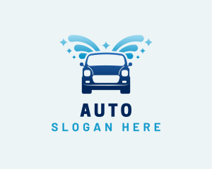 Gradient Wings Car Wash logo design