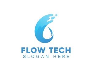 Liquid Water Flow logo design