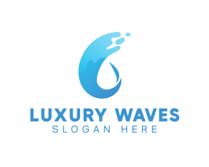 Liquid Water Flow logo design