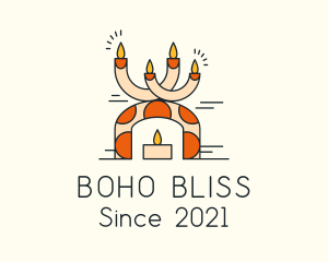 Boho Interior Candle logo design