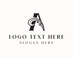 Legal - Medieval Vine Letter A logo design