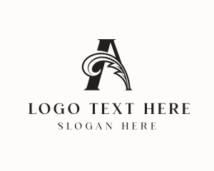 Trading - Medieval Vine Letter A logo design