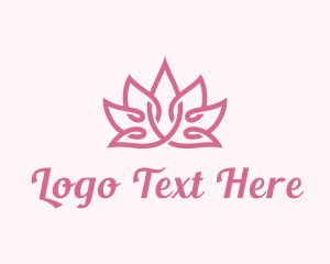 Fitness - Pink Lotus Relaxation logo design