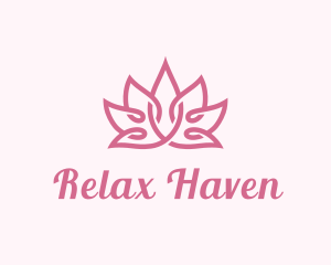 Pink Lotus Relaxation logo design