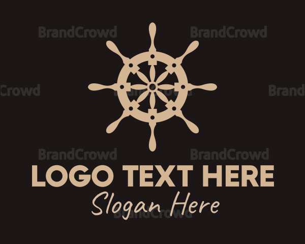 Nautical Ship Helm Logo