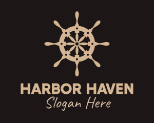 Nautical Ship Helm  logo design