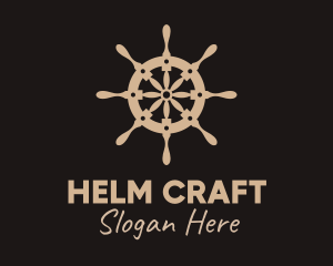 Nautical Ship Helm  logo design