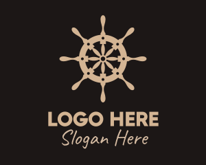 Port - Nautical Ship Helm logo design