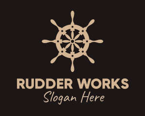Rudder - Nautical Ship Helm logo design