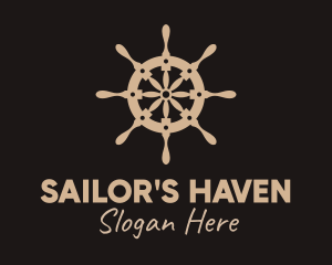 Nautical Ship Helm  logo design