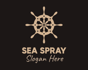 Nautical Ship Helm  logo design