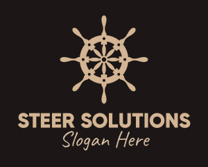 Steer - Nautical Ship Helm logo design