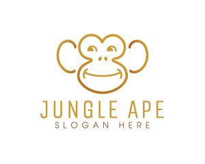 Wild Chimpanzee Ape logo design