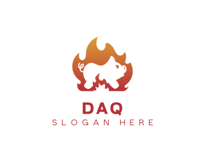 Fire Cooking Roast Pig Logo