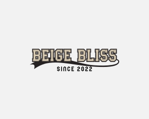Beige - Retro Varsity Sports logo design