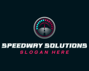 Roadway - Automotive Speedometer Road logo design