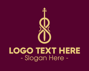 Music Store - Luxury Violin Music logo design