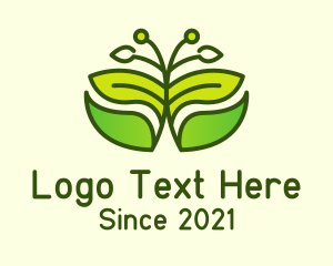 Vegan - Fancy Flower Plant logo design