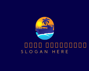 Ocean - Tour Boat Ship logo design