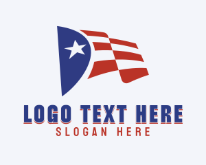Veteran - Political Veteran Flag logo design