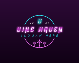 Neon Nightclub Bar logo design