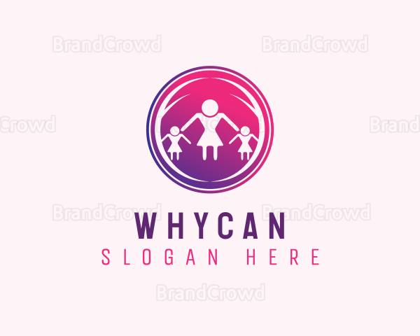 Woman Children Family Logo